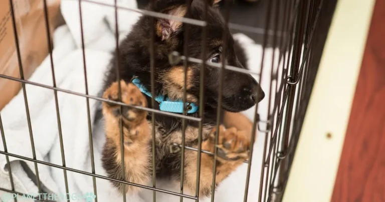 crate training a puppy at night